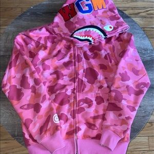 Pink camo bape hoodie